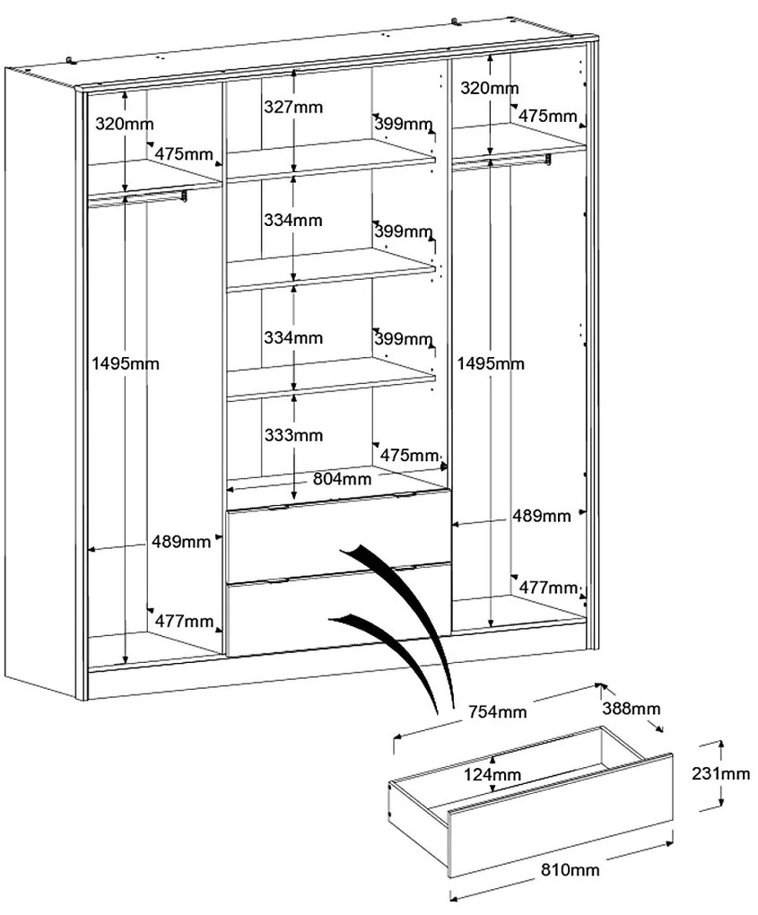 Гардероб 4-doors Canada