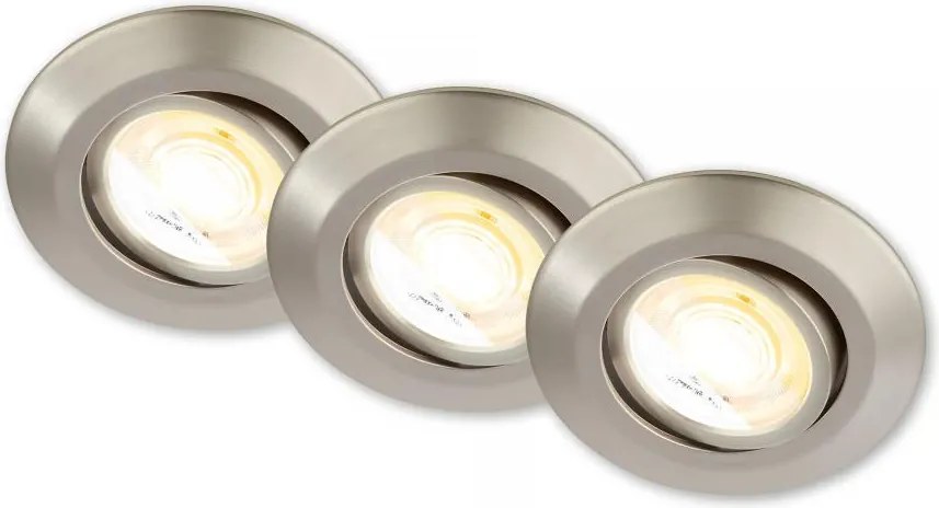 Briloner 7587032 - комплект от 3xLED вградено таванно осветително тяло за баня KLIRA LED/4,9W/230V IP23 хром