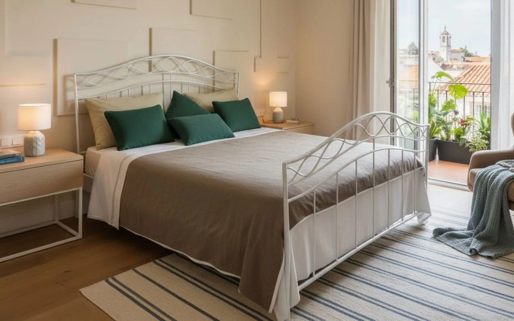 Легло Dalida-110x190-White-Με ποδαρικό