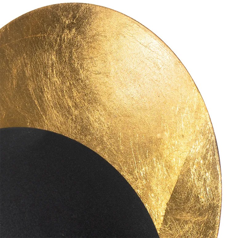 Модерна стенна лампа черна със злато - Sunrise