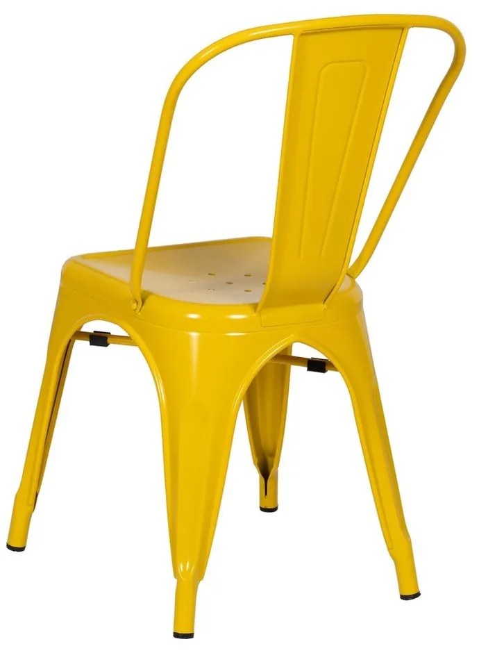 Жълти метални трапезни столове в комплект от 2 бр. – Ixia