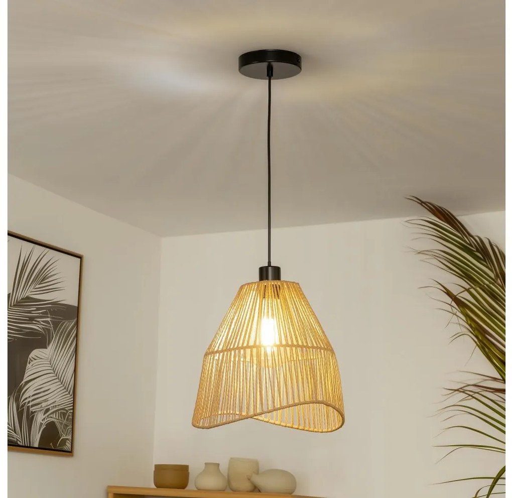 Brilagi - LED полилей на кабел CERIA BOHO 1xE27/40W/230V, диаметър 30 см, кафяв