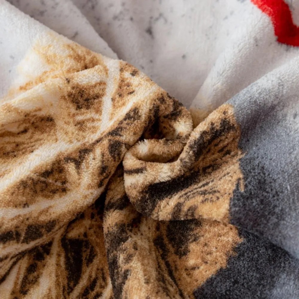 Топло плюшено спално бельо от микрофибър със сърца 3 časti: 1ks 200x220 + 2ks 70x80