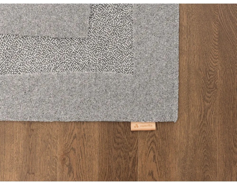 Сив вълнен килим 200x300 cm Morphic Rocca – Agnella