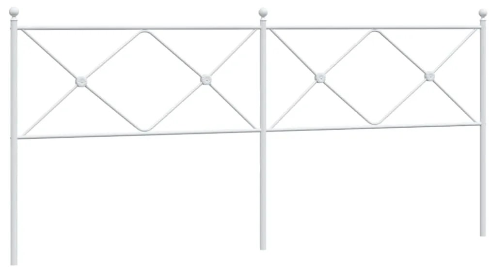 376589 vidaXL Метална резервна табла за легло, бяла, 200 см