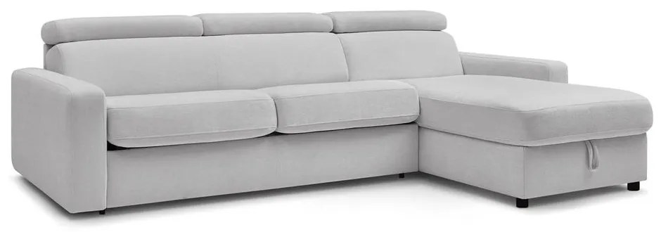 Светлосив разтегателен ъглов диван (променлив) Monaco – Bobochic Paris