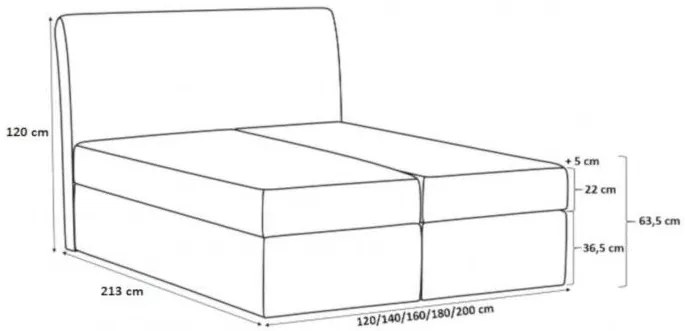 Тапицирано легло Grand-Leuko-140 x 200