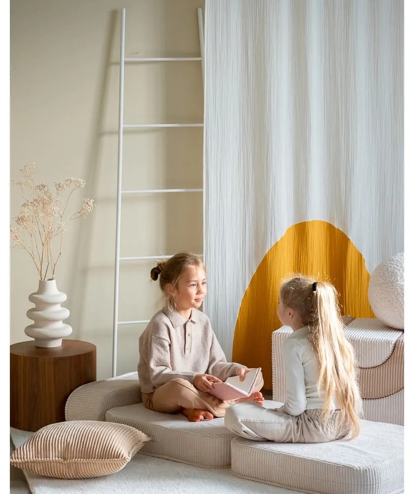 Кремав детски стол от рипсено кадифе Flip – Wigiwama