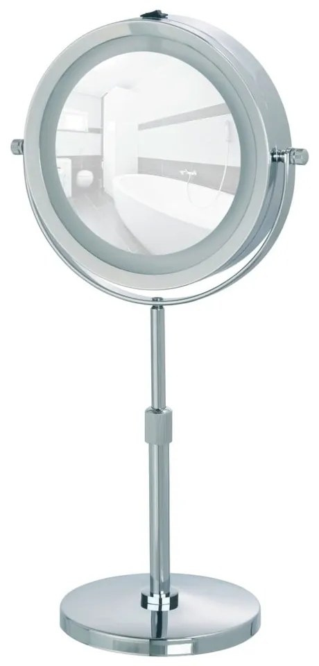 Козметично огледало със светлина/увеличително (5x) ø 13,5 cm Lumi – Wenko