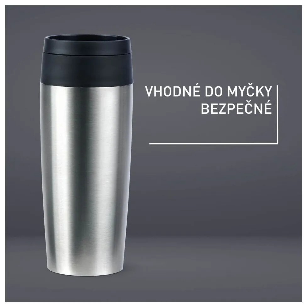 Чаша за път в сребрист цвят 360 ml – Tefal