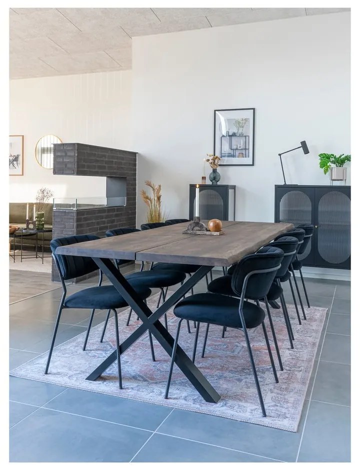 Трапезна маса с дъбова дървена плоскост 95x240 cm Toulon – House Nordic