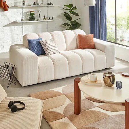 Триместен диван atmosphera Palma, 212x97x76 cm - Кафяв