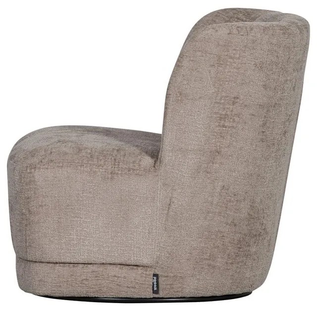 Светлокафяво кресло от кадифе Atty - WOOOD