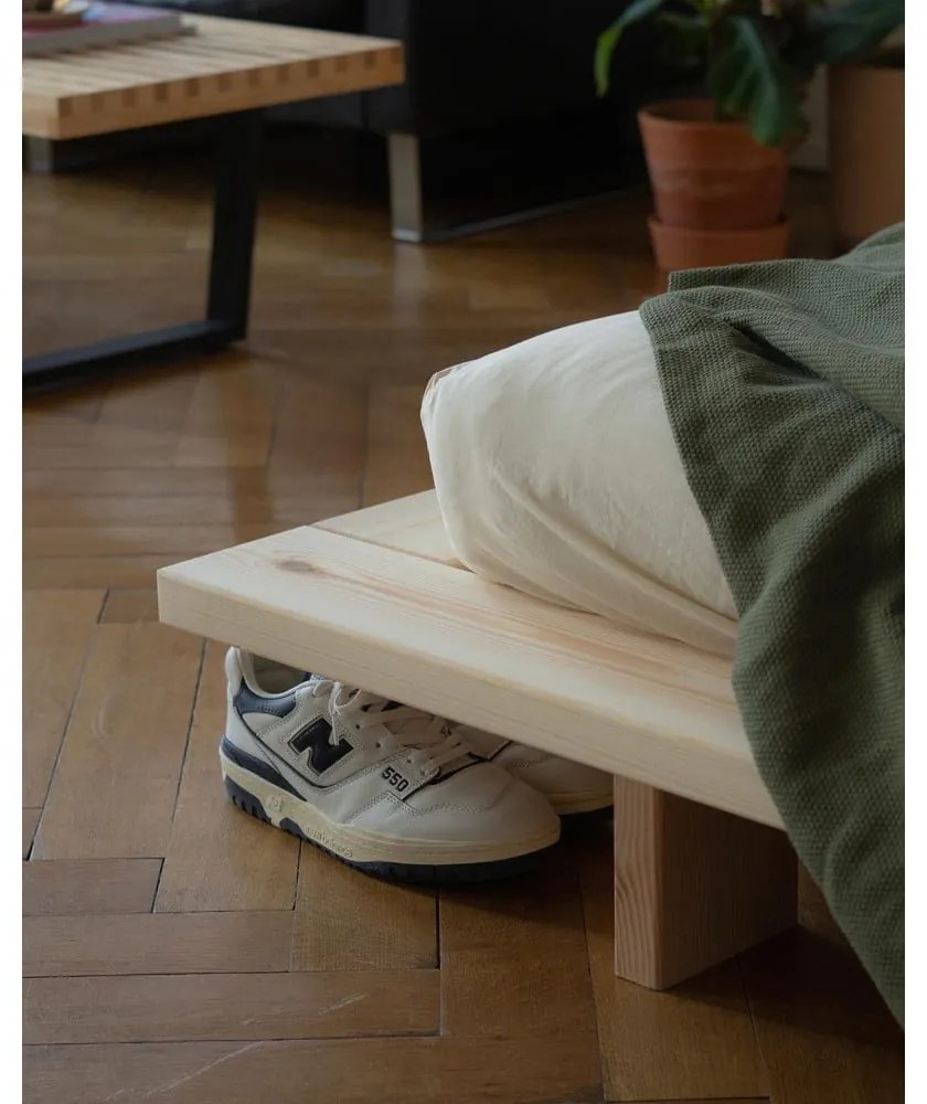 Двойно легло от борова дървесина с решетка 180x200 cm Japan - Karup Design