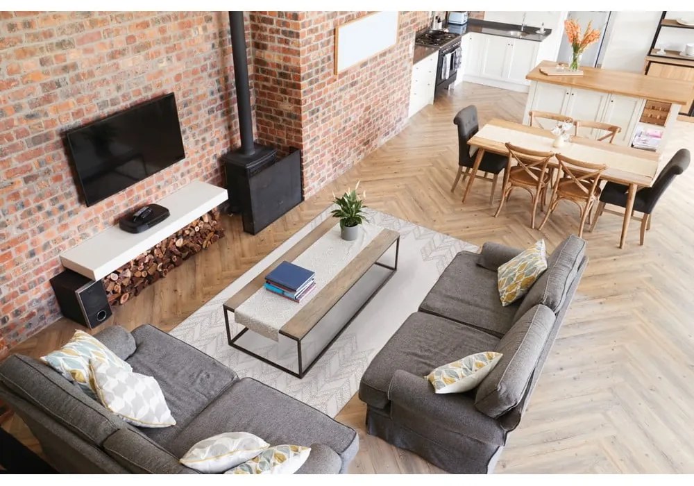 Светлосив вълнен килим 120x180 cm Credo - Agnella