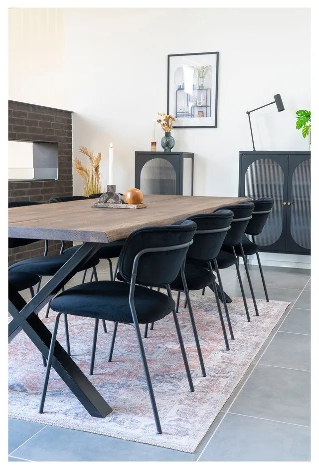 Трапезна маса с дъбова дървена плоскост 95x240 cm Toulon – House Nordic