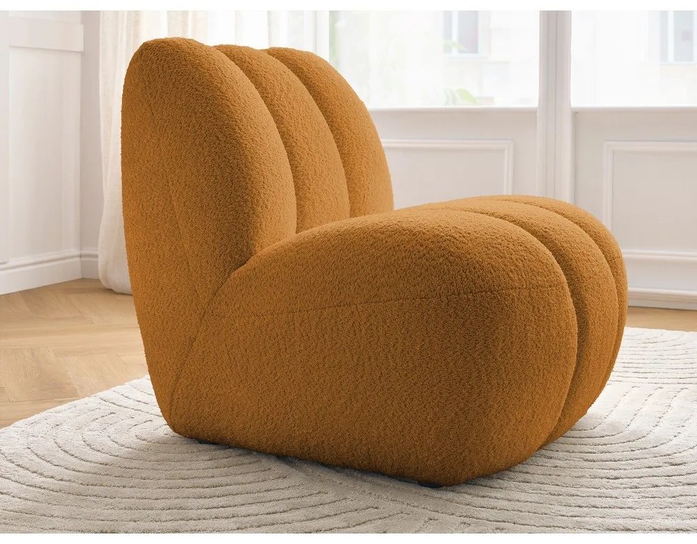 Кресло от прежда с примки от букле в цвят горчица Janissaire – Bobochic Paris