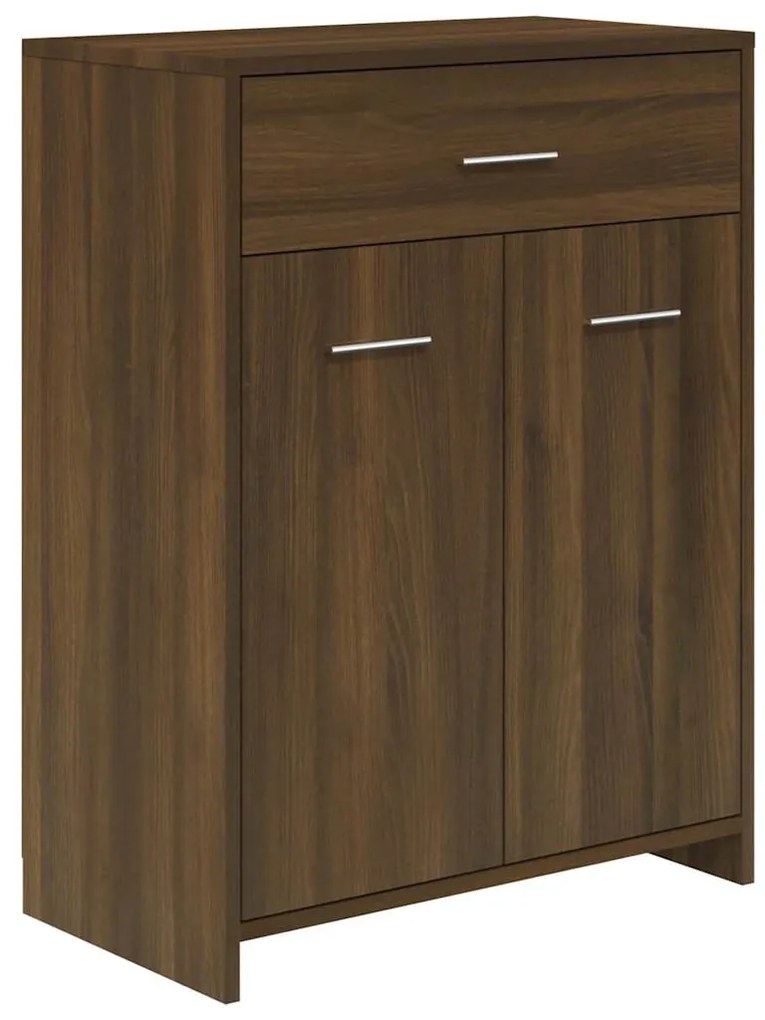 815665 vidaXL Шкаф за баня, кафяв дъб, 60x33x80 см, инженерно дърво