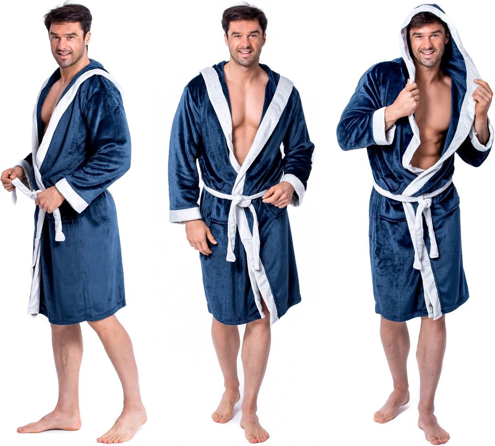 Мъжки халат Comfort Navy