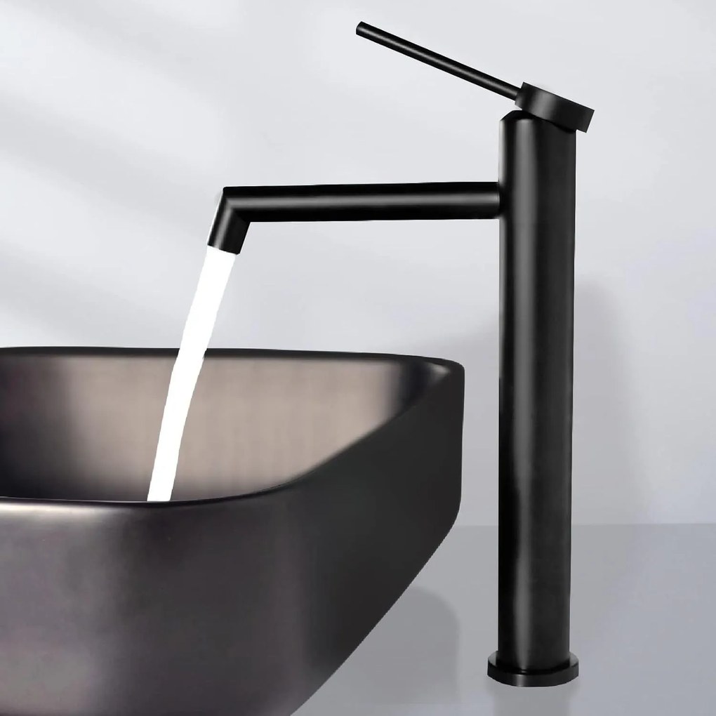 Смесител за мивка Rea Foss Black Matt High