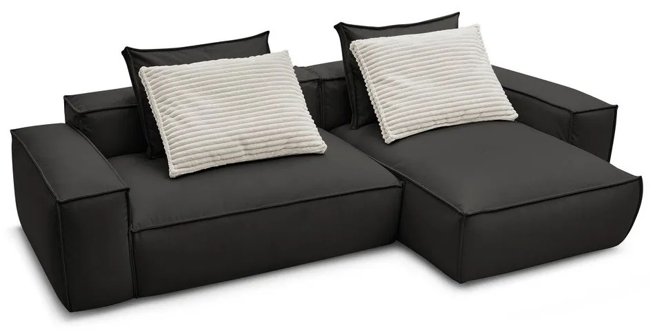 Черен ъглов диван от изкуствена кожа (променлив) Boheme – Bobochic Paris