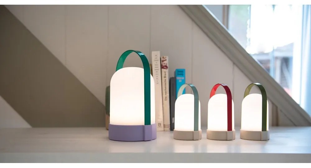 Бяла LED затъмняваща се настолна лампа (височина 15 cm) Uri – Remember