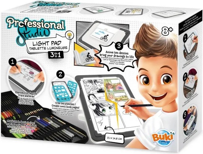 Buki France - Таблет за рисуване 3 в 1, 21 х 14.8 см