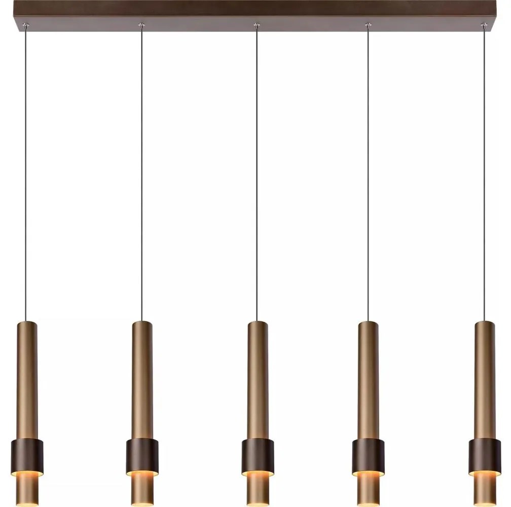 Lucide 24402/30/96 -LED Димируем пендел MARGARY 5xLED/4,2W/230V месинг