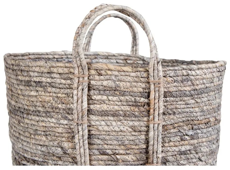 Сива кошница за съхранение, изработена от царевични листа Udine - House Nordic