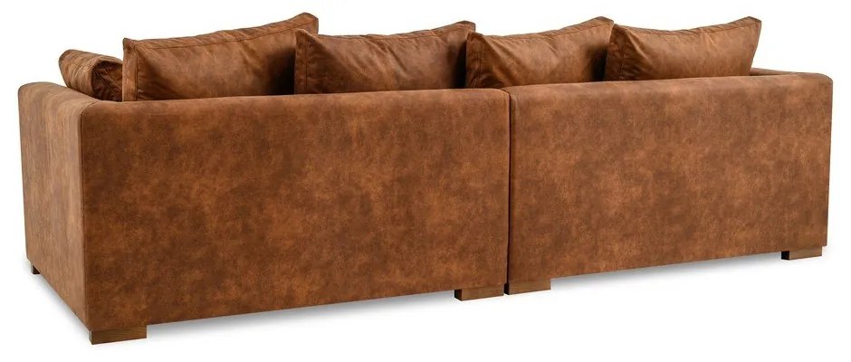 Кафяв диван от изкуствена кожа 266 cm Hamburg – Scandic