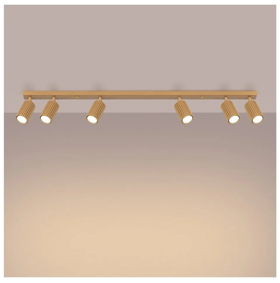 Прожектор в златист цвят 6,5x117 cm Gleam – Sollux