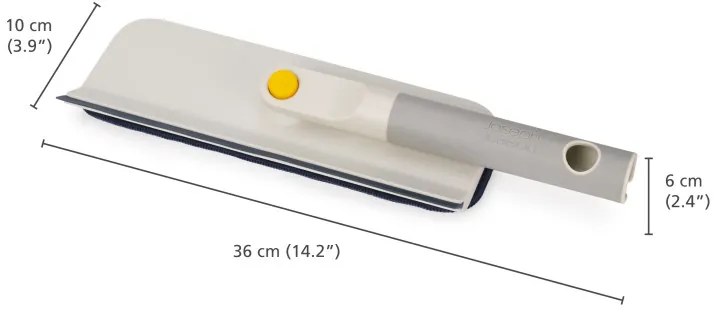 Моп за почистване на стъкла 2в1 Joseph Joseph CleanTech 6500014, 36 см, Сгъваема дръжка, Сив/Жълт