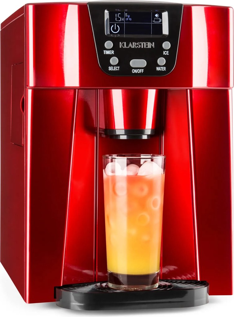 Klarstein Ice Volcano 2G уред за правене на кубчета лед, LED | 12кг. всеки 24h | 2l | 6-10 мин. червен