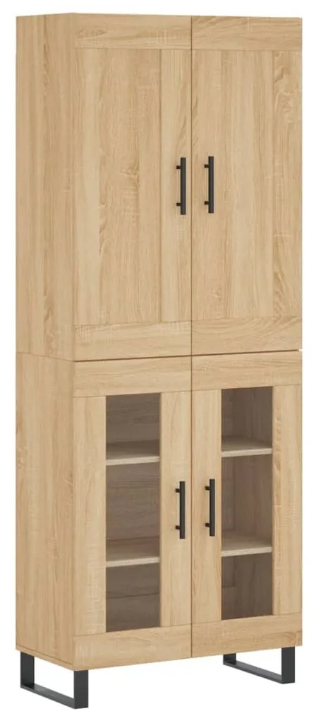 3199644 vidaXL Висок шкаф, дъб сонома, 69,5x34x180 см, инженерно дърво