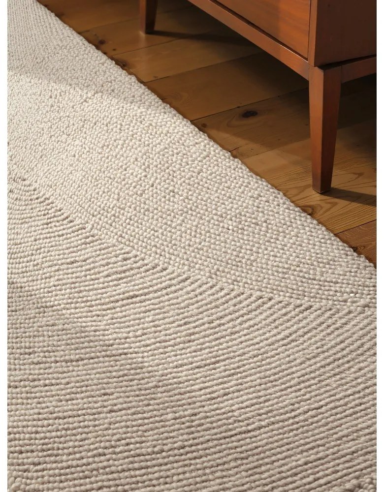 Ръчно изработена вълнена пътека в светло естествен цвят 80x300 cm Eleni Natural White – Hanse Home