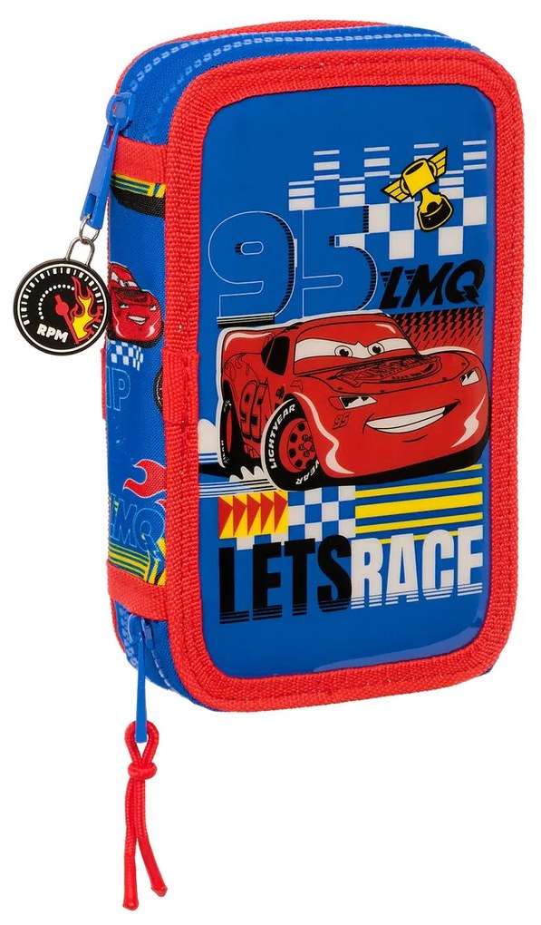 Двоен Несесер Cars Race ready Син 12.5 x 19.5 x 4 cm (28 Части)