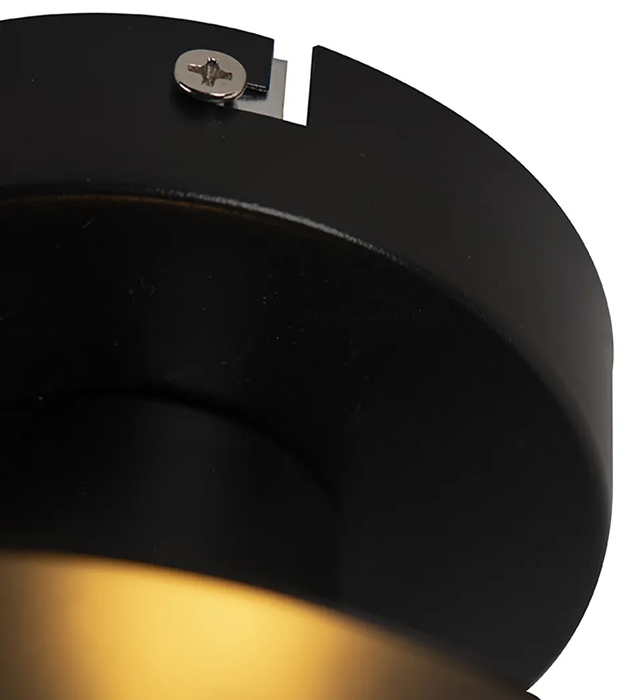 Интелигентна таванна лампа със спирална абажура черна с WiFi A60 - Scroll