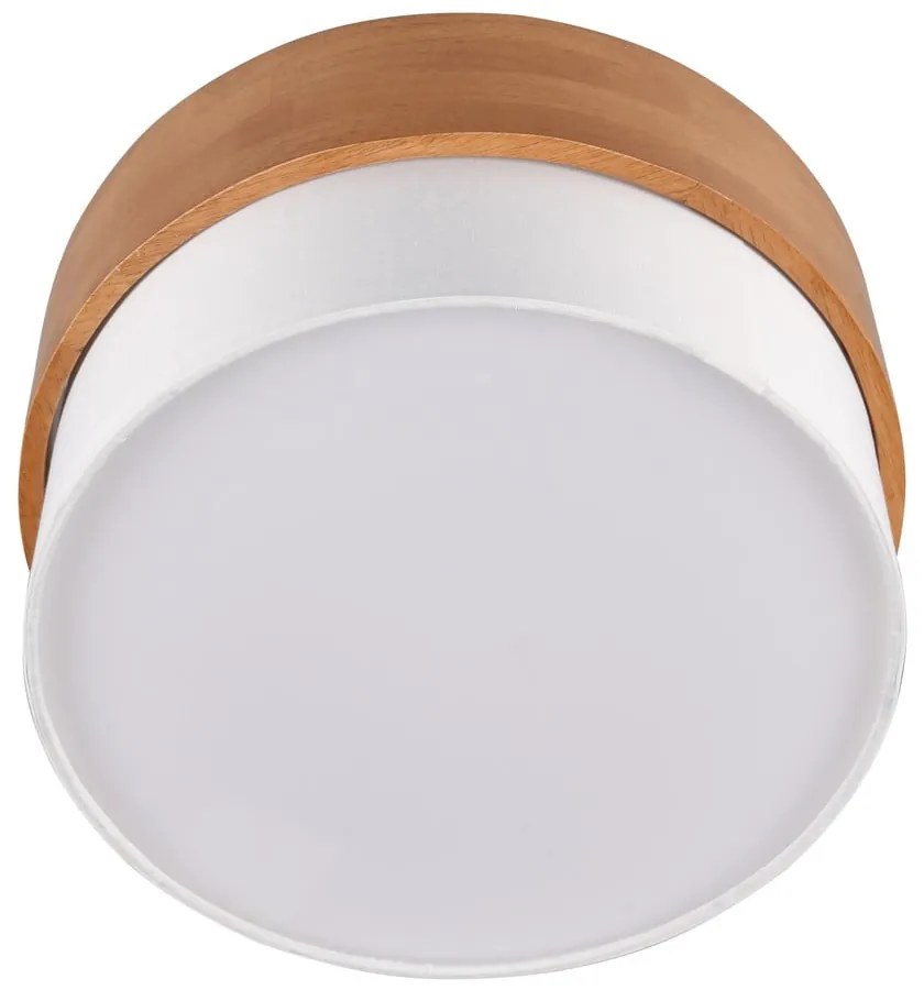 Бяло и естествено осветително тяло за таван с текстилен абажур Seasons – Trio