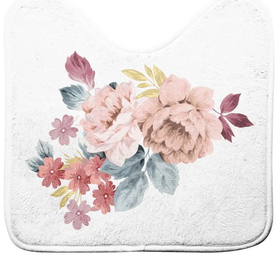 Бяло-розов килим за баня WC 45x45 cm Jayana – douceur d'intérieur