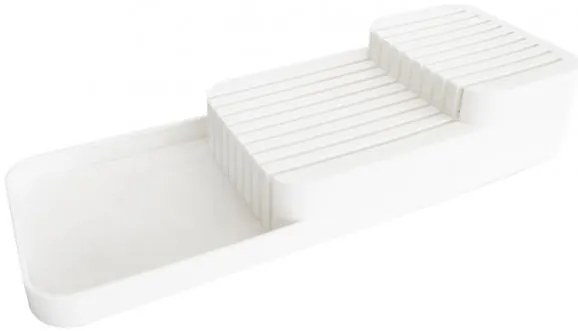 Horecano - Пластмасов органайзер за ножове на две нива 39x14xh7,3см бял(50830-W)