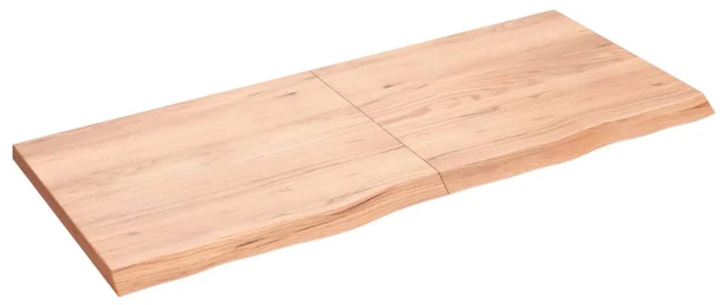 3156381 vidaXL Плот за маса светлокафяв 140x60x(2-4) см обработен масивен дъб