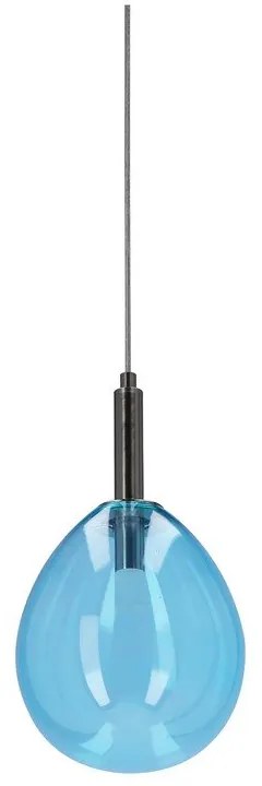 Синьо LED висящо осветително тяло със стъклен абажур Lukka – Candellux Lighting