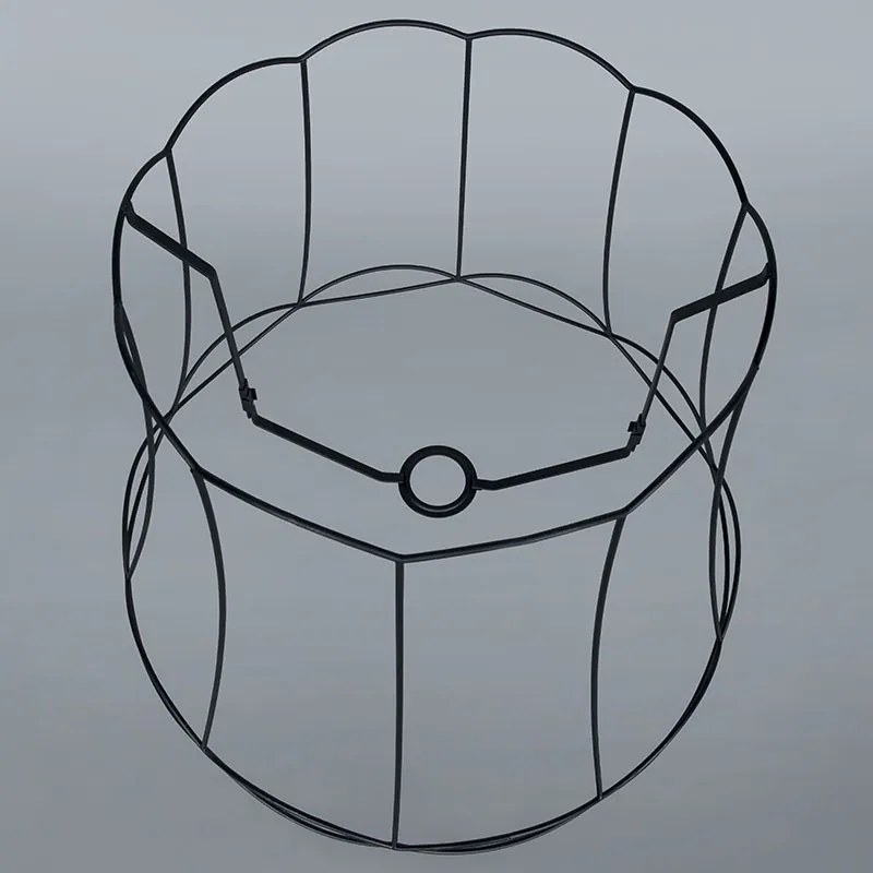 Комплект от 2 ретро висящи лампи черни 50 см - Granny Frame