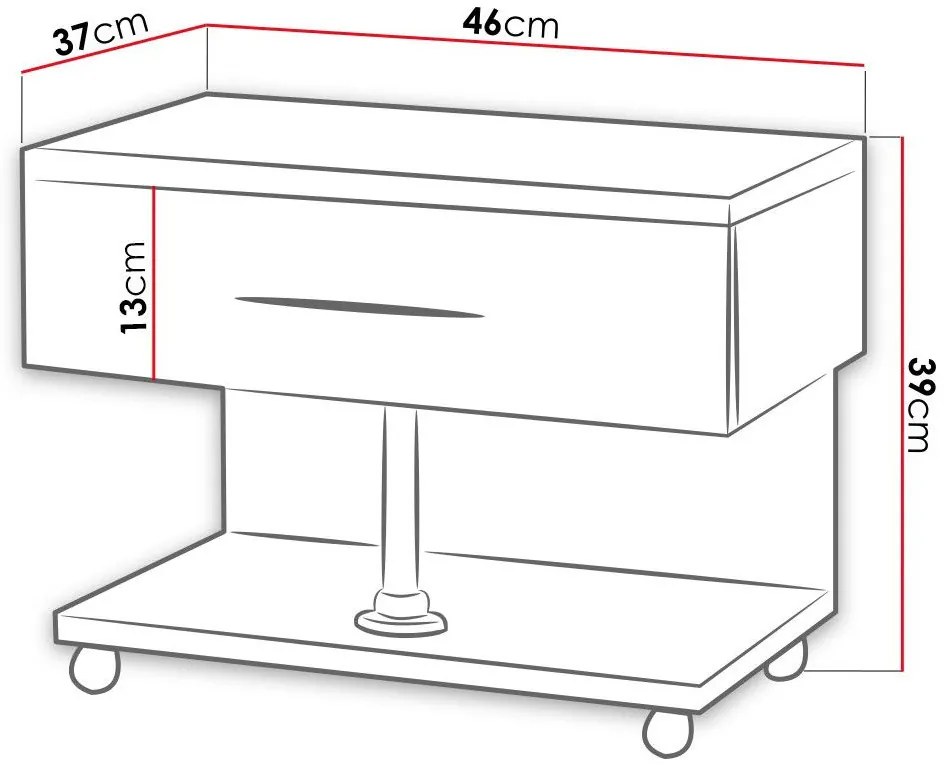 Нощно шкафче Radge-Rose