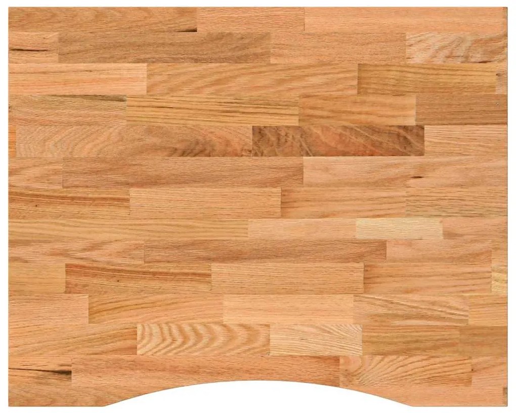 4009026 vidaXL Плот за бюро, светлокафяв, 100x80x2,5см, дъб масив, правоъгълна