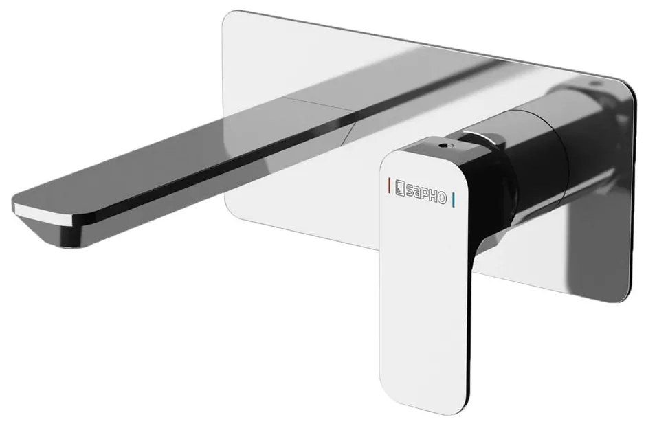 Вградена батерия за мивка в лъскаво-сребрист цвят (1 изход) Spy – Sapho