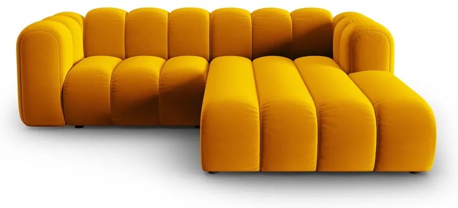 Жълт ъглов диван (десен ъгъл) Lupine – Micadoni Home