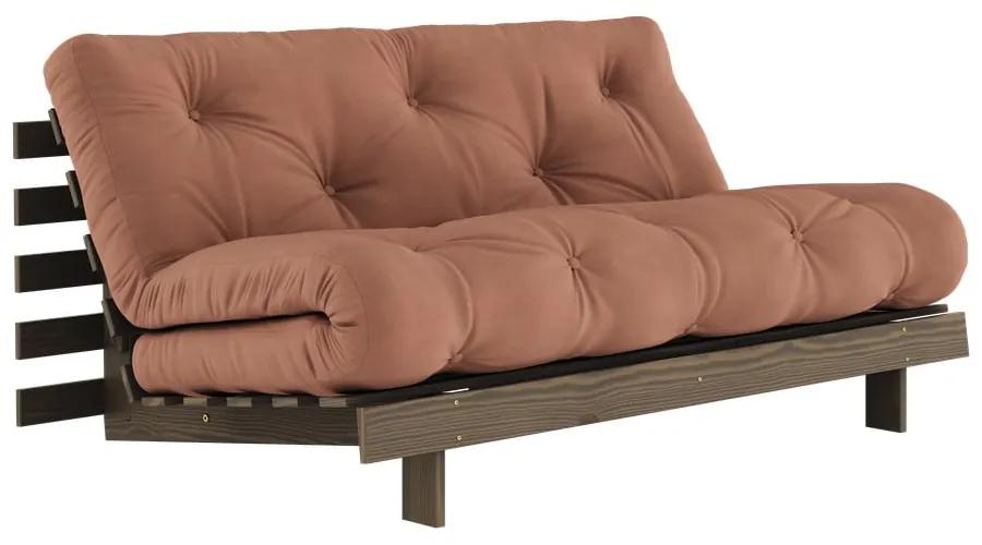 Разтегателен диван в оранжево и медно 160 cm Roots - Karup Design