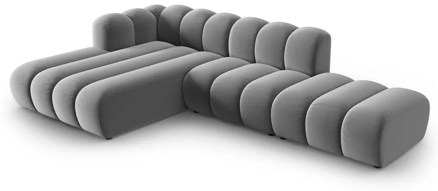 Светлосив ъглов диван (ляв ъгъл) Lupine – Micadoni Home