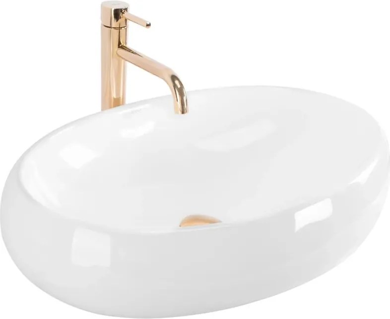 REA-U0656 - Мивка за плот MELANIA 40,5x60 см керамика/лъскаво бяло